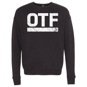 Orange Theory distress OTF Bella Canvas drop sholder crewneck sweatshirt BLACK